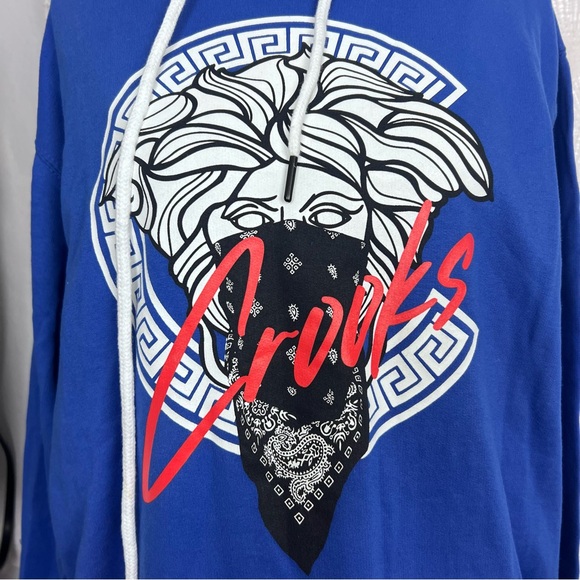 Crooks & Castles Men's Logo Graphic Pullover Fleece Hoodie Sweatshirt size L NWT - Picture 12 of 13